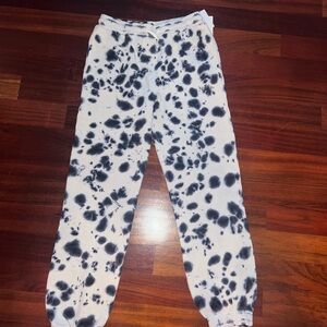 Navy and White Tie-Dye Joggers